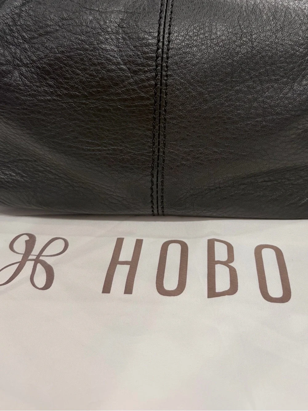 HOBO Black Pebbled Leather Hobo Shoulder Bag